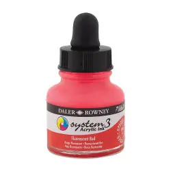 DalerRowney System3 acrylic ink 544 Fluorescent Red, 29,5ml Superprijs
