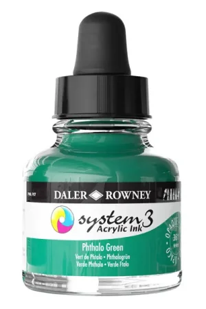 Nieuw DalerRowney System3 acrylic ink 361 Phthalo Green, 29,5ml
