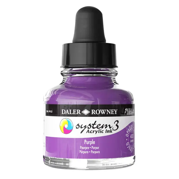 Laatste Versie DalerRowney System3 acrylic ink 433 Purple, 29,5ml