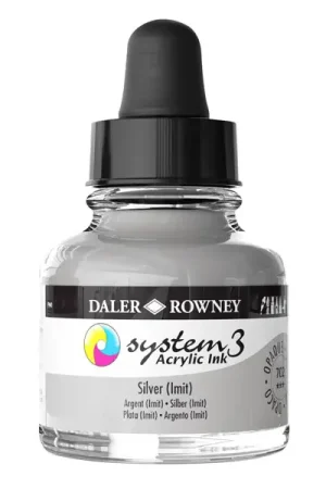 Gereduceerde Prijs DalerRowney System3 acrylic ink 702 Silver (Imit) 29,5ml