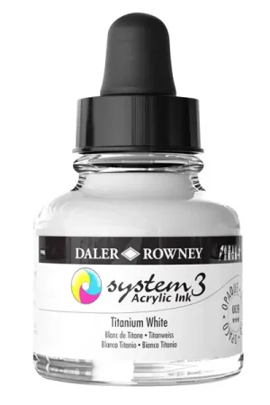Weekendaanbieding DalerRowney System3 acrylic ink 009 Titanium White, 29,5ml