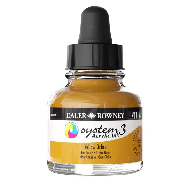 DalerRowney System3 acrylic ink 663 Yellow Ochre, 29,5ml Hete Deal