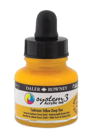 Nu Kopen DalerRowney System3 acrylic ink 618 Cadmium Yellow Hue Deep, 29,5ml