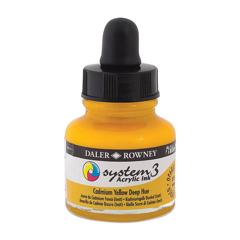 Nu Kopen DalerRowney System3 acrylic ink 618 Cadmium Yellow Hue Deep, 29,5ml