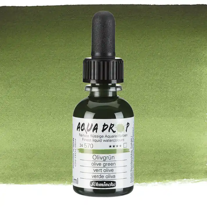 Hoge Kwaliteit Schmincke aquadrop 30ml – 570 olive green