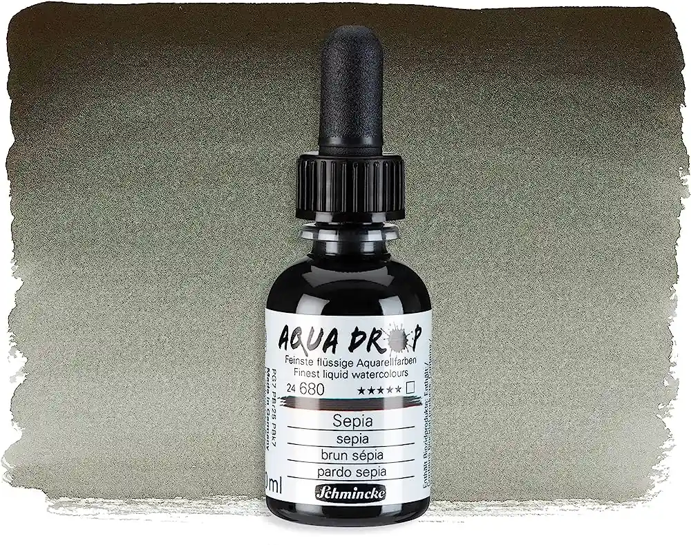 Schmincke aquadrop 30ml – 680 sepia Fabrieksprijs