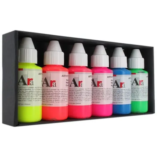Koopje ARA acrylverf – set 6 x 100ml – neon