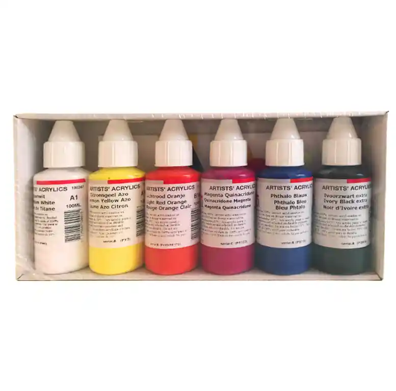 Gratis Verzending ARA acrylverf – set 6 x 100ml