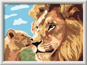 Ravensburger schilder op nummer – 18 x 24 – 9+ Lion and baby Laatste Versie