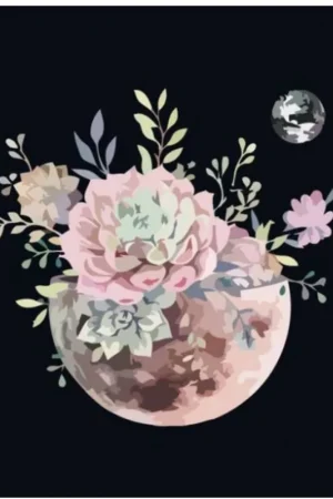 Rosa schilder op nummer – pLanet of flowers 35×45 Korting