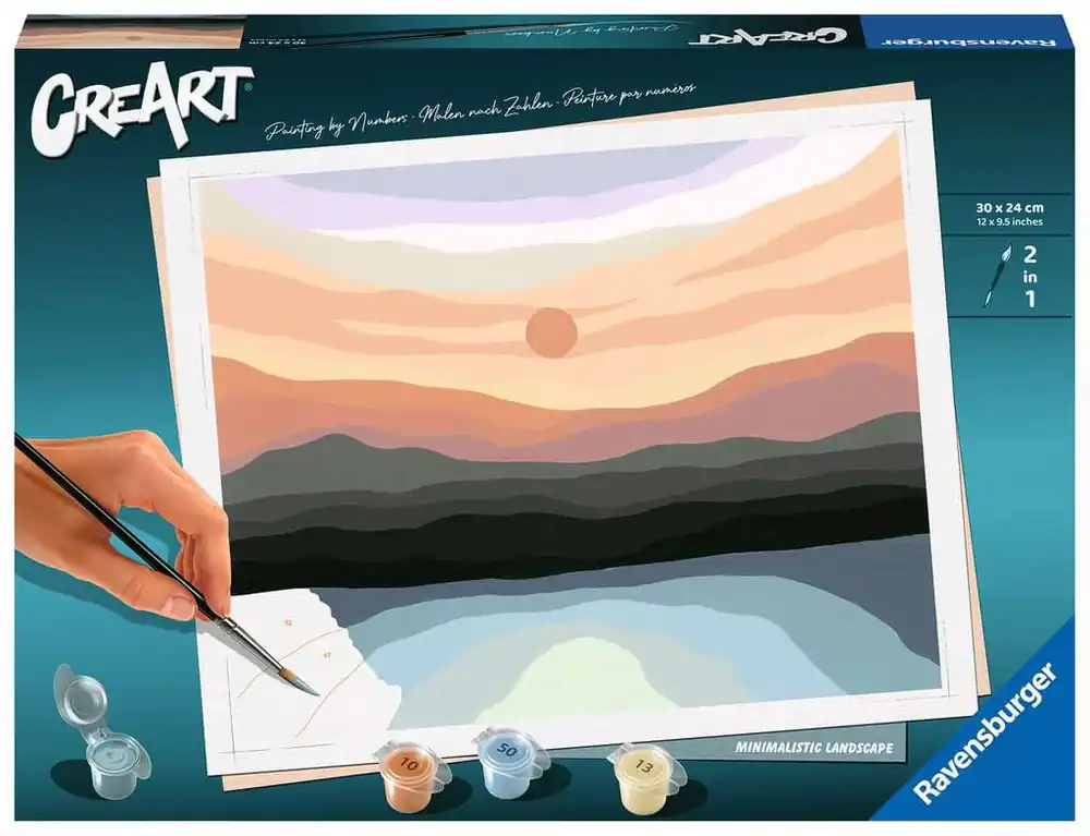 Ravensburger schilder op nummer – 24 x 30 – minimalistisch landschap Dagaanbieding