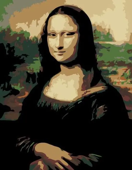 Beperkt Aanbod Rosa schilder op nummer – Mona lisa 35×45
