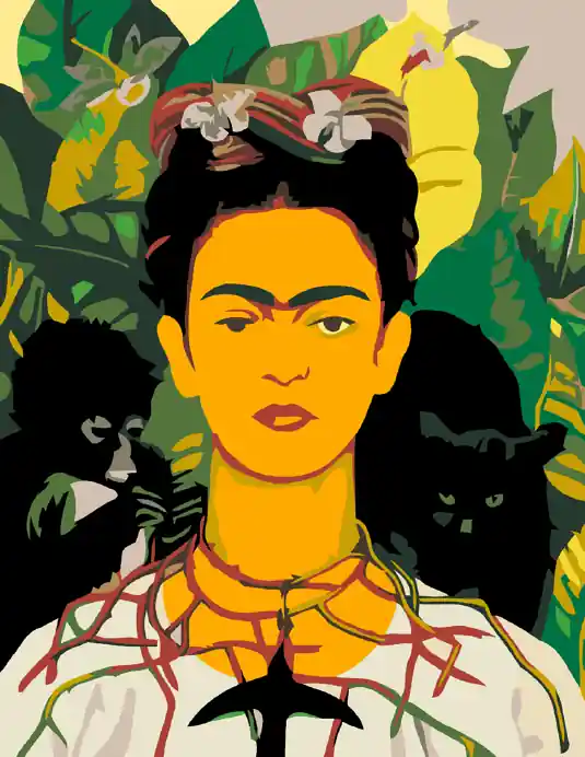 Speciale Aanbieding Rosa schilder op nummer – Frida Kalo 35×45
