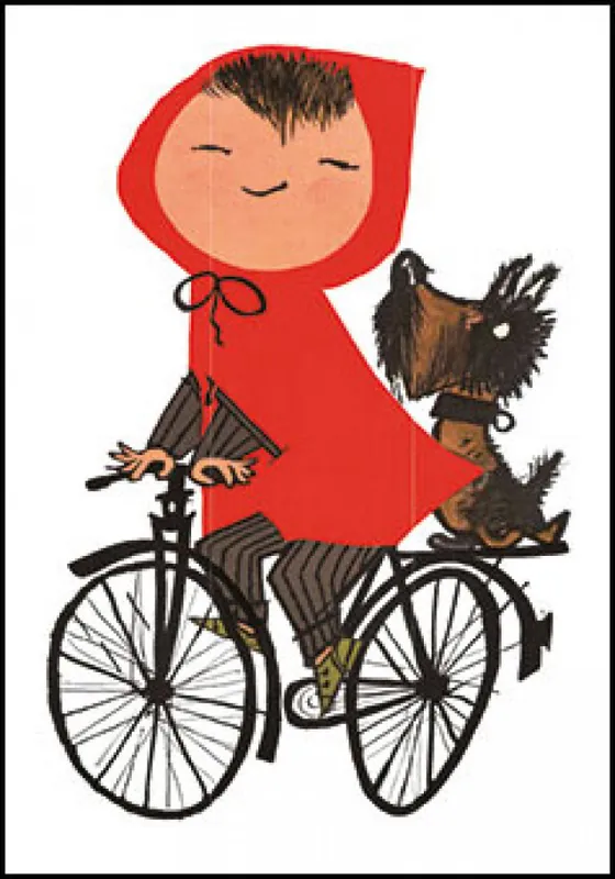 Shop Nu Ansichtkaart PC4213 – Fiep Westendorp, Meisje op de fiets