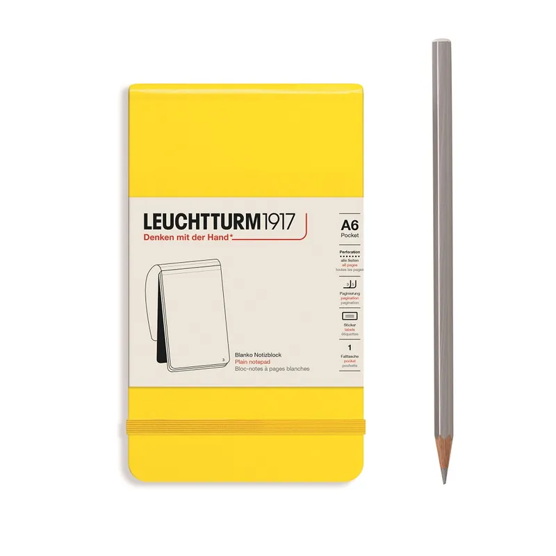 Leuchtturm1917 notepad – plain – lemon Finale Uitverkoop