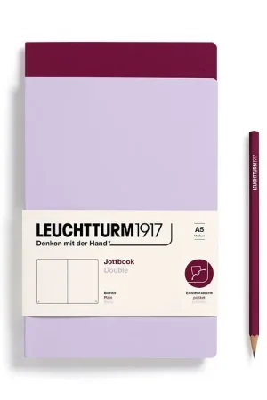 Leuchtturm1917 jottbook A5 – blanco –  lilac/port Gereduceerde Prijs