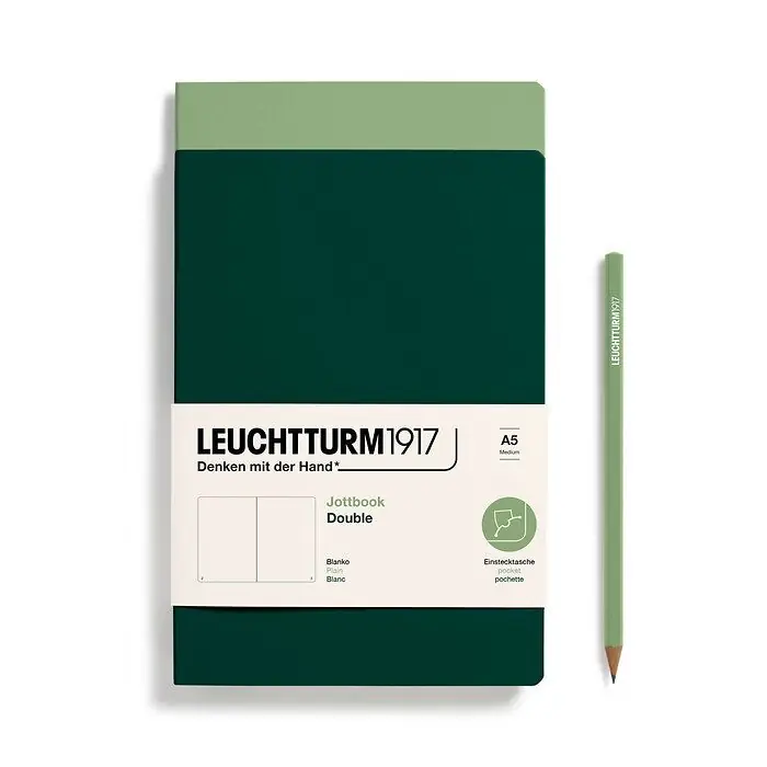 Leuchtturm1917 jottbook A5 – blanco – sage/forest Koop Online