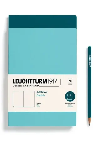 Leuchtturm1917 jottbook A5 – blanco – aqua/pacific Speciale Aanbieding