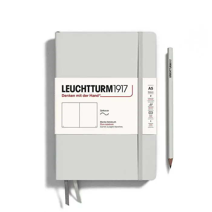 Leuchtturm1917 jottbook A5 – blanco – light grey/black Koopje