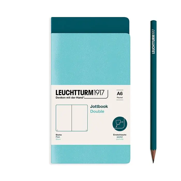 Gratis Verzending Leuchtturm1917 jottbook pocket – blanco – aqua/pacific