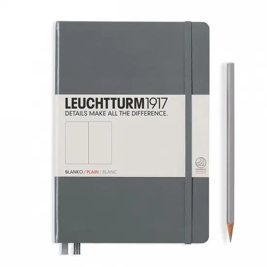 Leuchtturm1917 medium plain anthracite Direct Verzonden