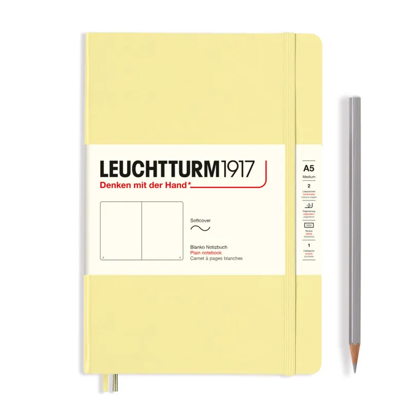 Leuchtturm1917 soft cover medium A5 – plain – vanilla Bestel Nu