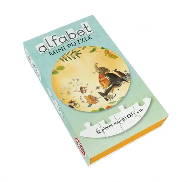 Populair Puzzel rond 32 stukjes: Alfabet olifant en orka, Charlotte Dematons