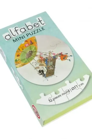 Hoge Kwaliteit Puzzel rond 32 stukjes: Alfabet luchtballon, Charlotte Dematons