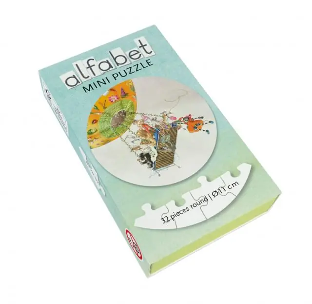 Hoge Kwaliteit Puzzel rond 32 stukjes: Alfabet luchtballon, Charlotte Dematons