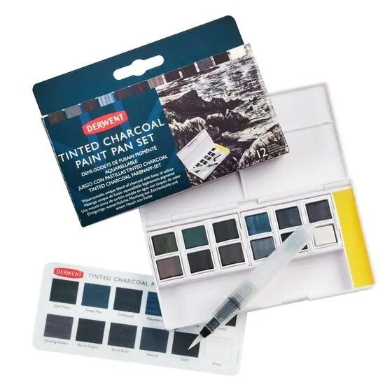 Derwent paint pan – set tinted charcoal Goedkoop