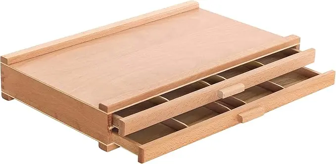 Pastelkist hout – 2 lades Superprijs