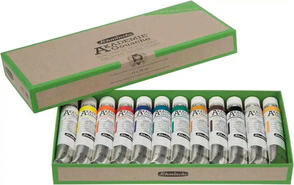Betrouwbaar Schmincke Akademie gouache – set 12 x 20ml
