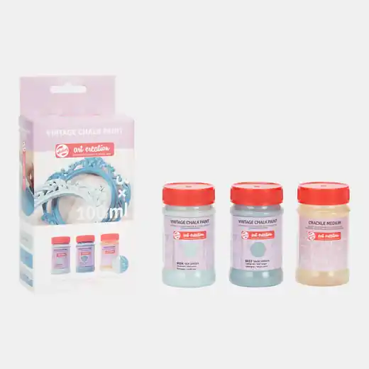 ArtCreation Vintage chalk paint – blauw – 3x100ml Beste Prijs