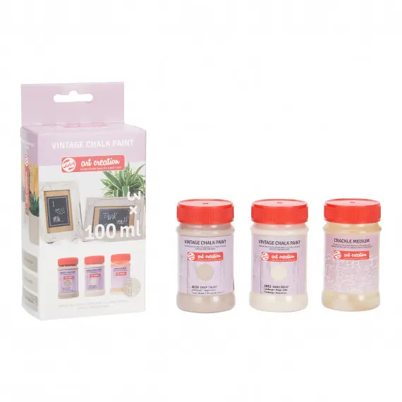 Nieuw ArtCreation vintage chalk paint – beige – 3x100ml