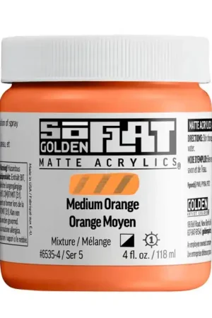 Golden so flat matte acrylics 118ml – S5 – 6535 medium orange Voordeelprijs