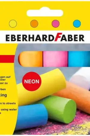 EberhardFaber Stoepkrijt – 6 stuks neon Tijdelijk Beschikbaar