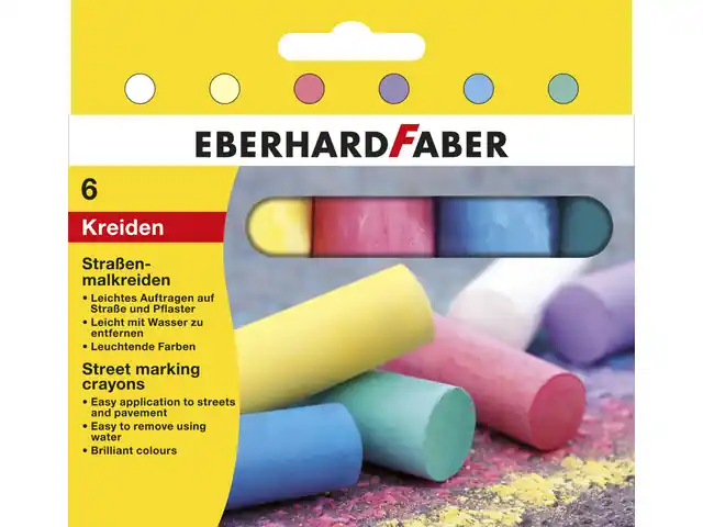 EberhardFaber Stoepkrijt – 6 stuks Nieuw