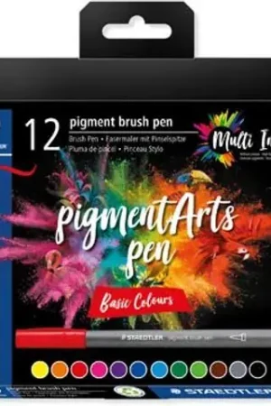 Staedtler pigment brushpen basic colours Speciale Aanbieding