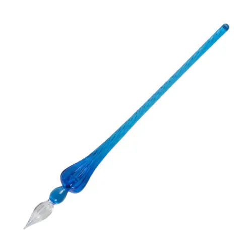 Jacques Herbin ronde glaspen 18cm – blauw Beperkt Aanbod