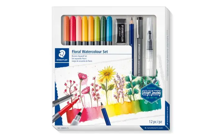 Gratis Retour Staedtler Design journey – bloemen aquarel set