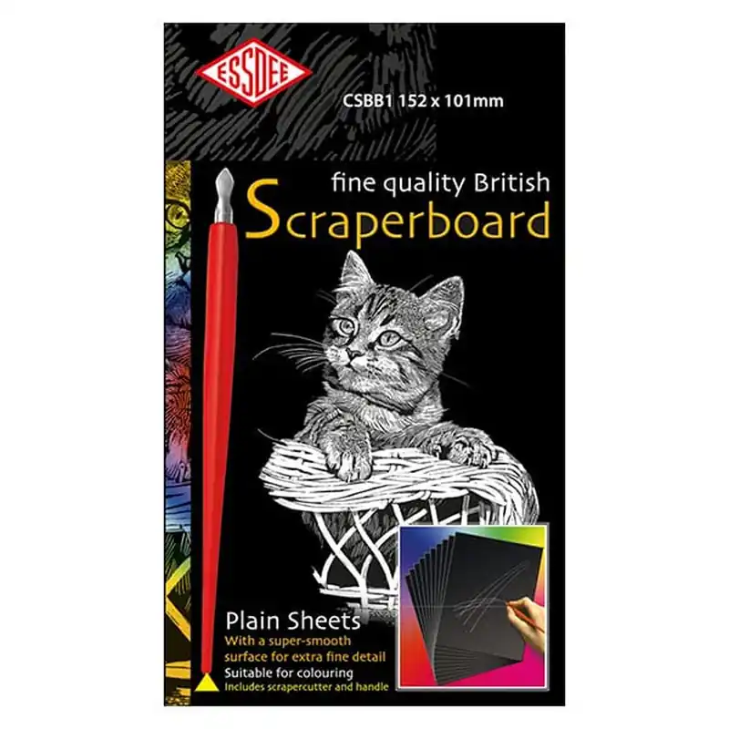 Lage Kosten Essdee Scraperboard zwart/wit 15.2×10.1