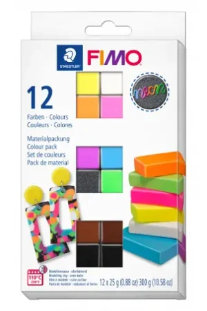 Korting Staedtler fimo soft set 12 neon