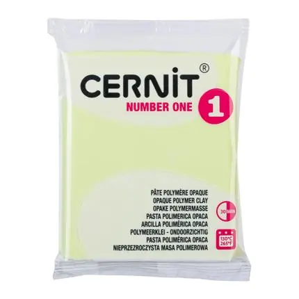 Aanbieding Cernit number 1 – pastel geel 56gr