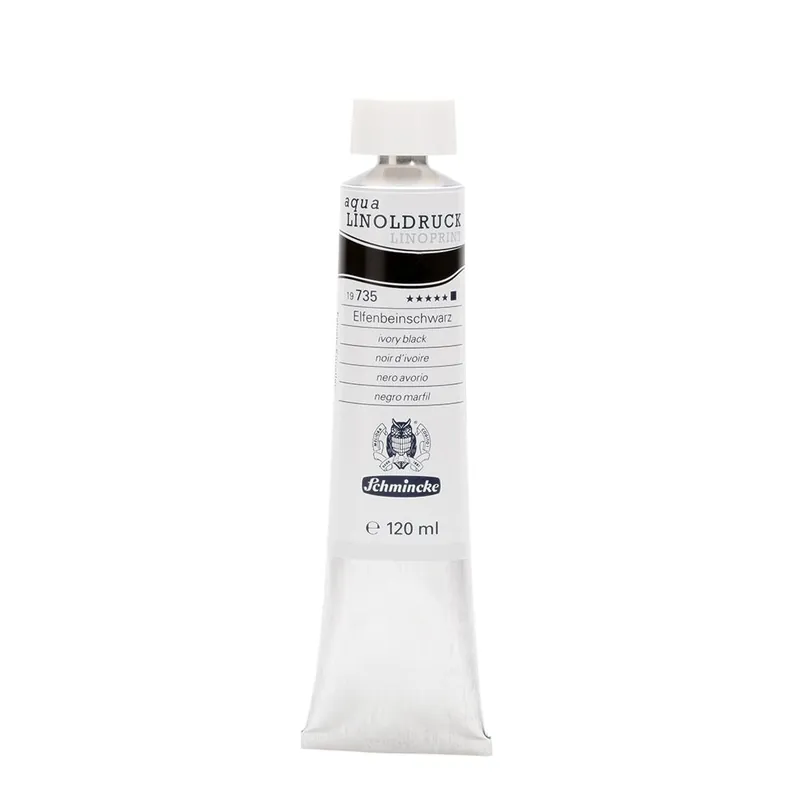 Alleen Vandaag Schmincke aqua linoprint 120ml – 735 ivory black