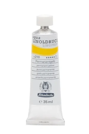 Schmincke aqua linoprint 35ml – 210 permanent yellow Nieuw