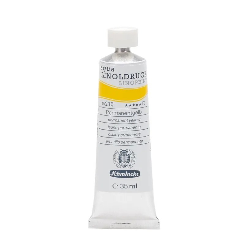 Schmincke aqua linoprint 35ml – 210 permanent yellow Nieuw