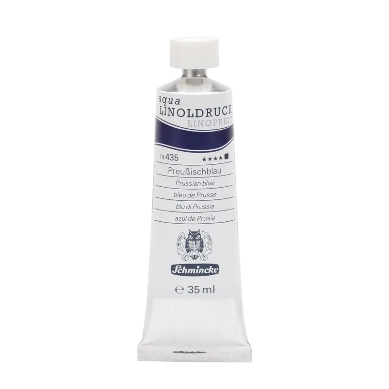 Hoge Kwaliteit Schmincke aqua linoprint 35ml – 435 prussian blue