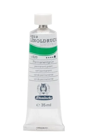 Schmincke aqua linoprint 35ml – 520 permanent green Express Levering