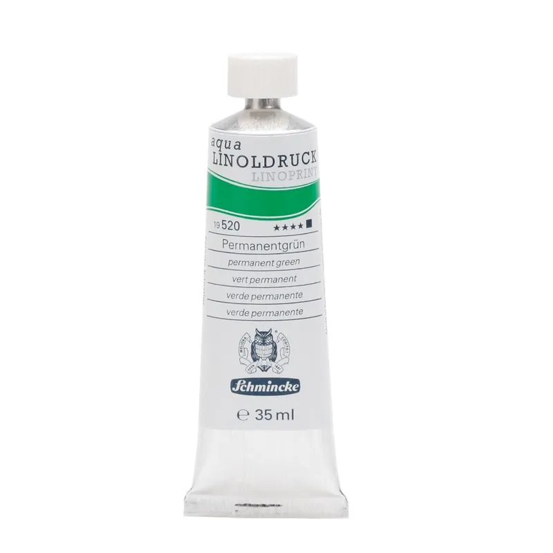 Schmincke aqua linoprint 35ml – 520 permanent green Express Levering