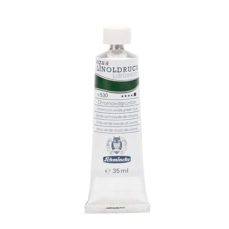 Finale Uitverkoop Schmincke aqua linoprint 35ml – 530 chromium oxide green hue